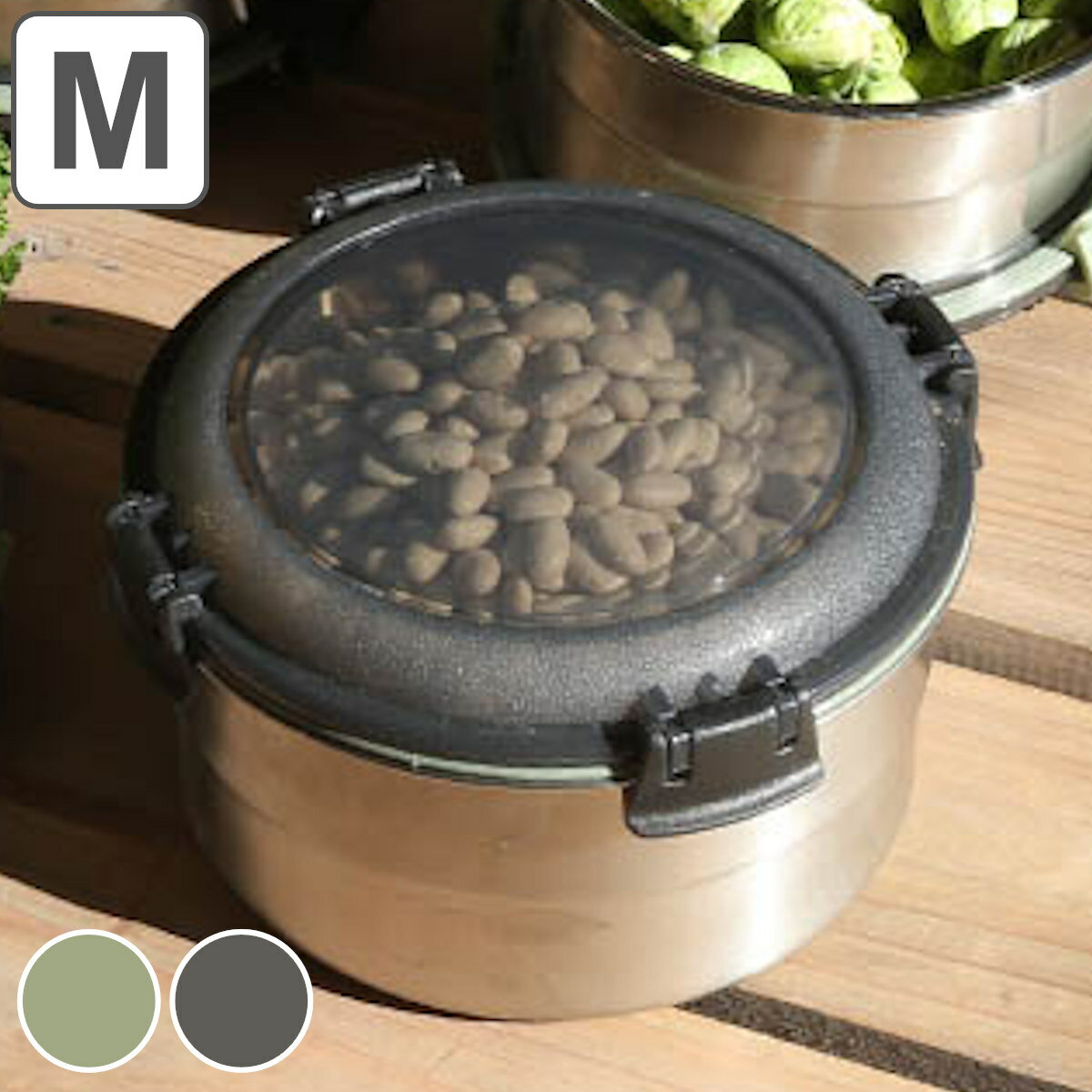 ダルトン フードコンテナー ラウンド Mサイズ SS （ DULTON 保存容器 550ml ステン ...