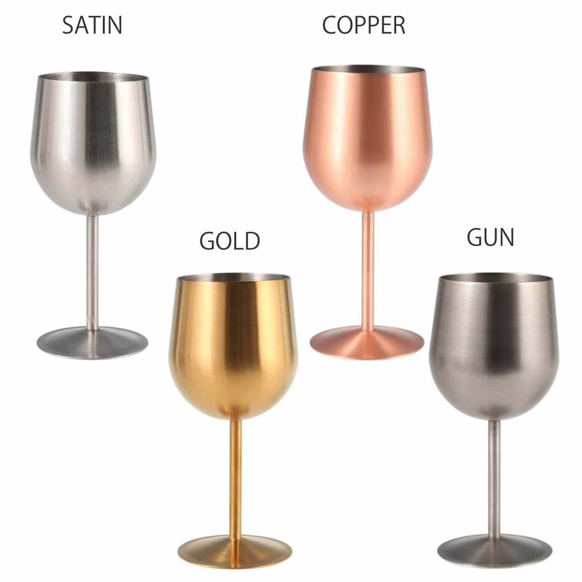 ダルトン ワイングラス 350ml SATIN COPPER GOLD GUN （ DULTON ステンレス グラス コップ おしゃれ ワイン ディナー カップ 赤ワイン 白ワイン カクテル お酒 ボックス入り ギフト ステンレス製 ） livingut-10218236 リビングート 楽天市場店 サンプル画像2