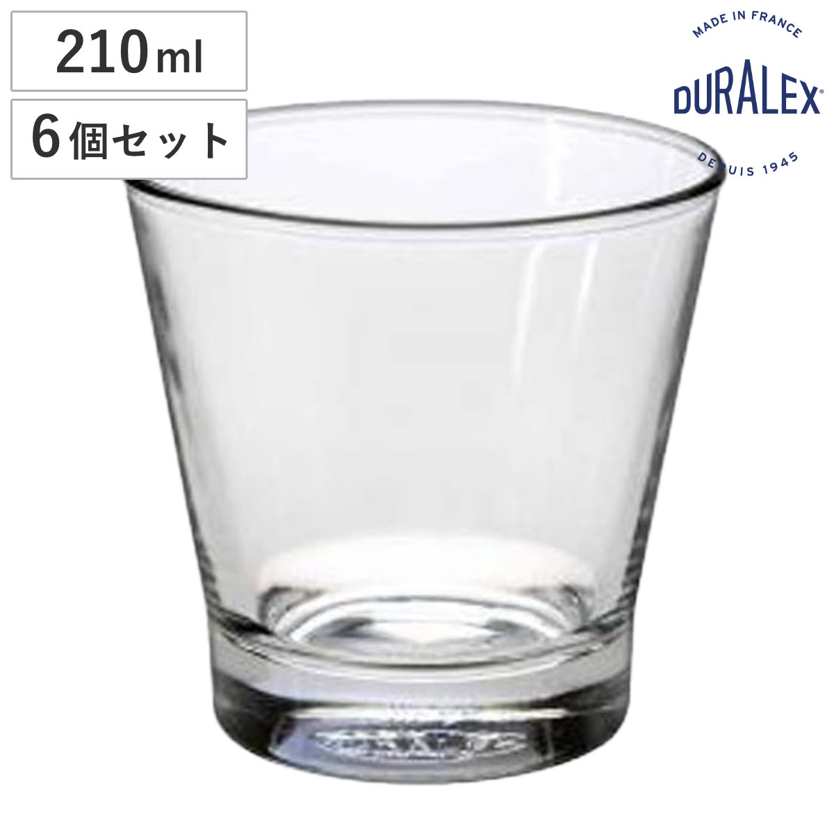 乐天商城 - DURALEX デュラレックス グラス ピュア 210cc （ Pure 210ml 6個セット 食洗機対応 電子レンジ対応 全面物理強化ガラス コップ タンブラー 食器 丈夫 シンプル クリア 透明 洋食器 おしゃれ ）