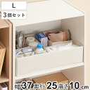 収納ボックス 3個セット 仕切りが動く収納ボックス カラーボックス用 L 幅37×奥行25×高さ10cm ( 収納 仕切りケース 収納ケース 仕切りボックス 小物収納 リビング カラーボックス インナーボックス 仕切り 整頓ボックス )