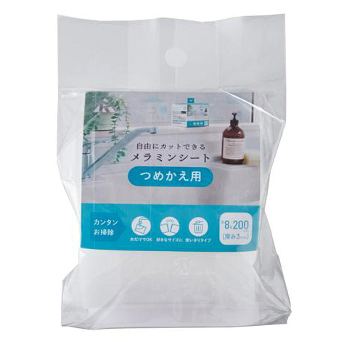 メラミンシート カット自由 詰め替え用 （ メラミン スポンジ シート 掃除 洗剤不要 台所掃除 水回り 水アカ 食器用スポンジ 使い捨て 掃除用品 便利グッズ ） livingut-10227462 リビングート 楽天市場店 パッケージ画像