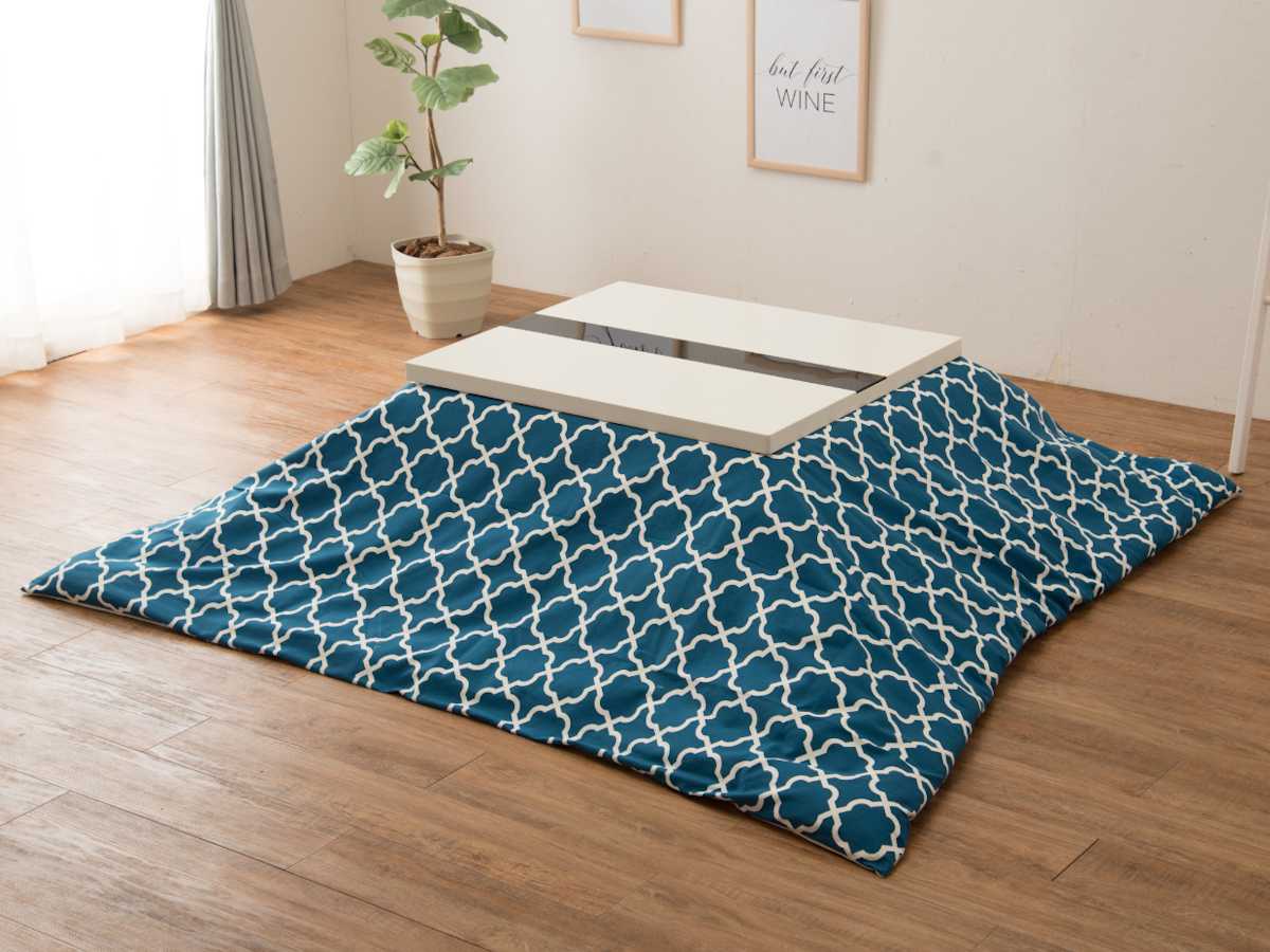 こたつ布団カバー 200×200cm 正方形 綿100% 日本製 ( 送料無料 こたつ布団 カバー コタツ布団 洗える コタツ布団カバー こたつカバー コタツカバー 幾何学模様 おしゃれ 国産 紐付き 静電気 炬燵カバー 掛け布団カバー 洗濯 ) [3]