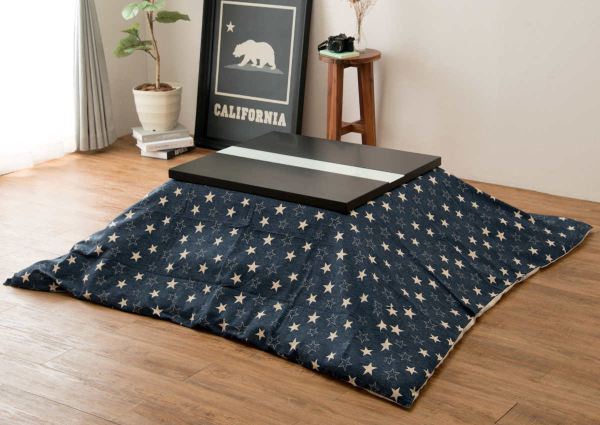 こたつ布団カバー 200×240cm 長方形 綿100% 日本製 ( 送料無料 こたつ布団 カバー コタツ布団 デニム 洗える コタツ布団カバー こたつカバー コタツカバー 星 おしゃれ 国産 紐付き 静電気 炬燵カバー 掛け布団カバー 洗濯 ) [2]