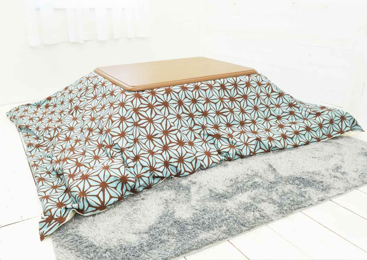 こたつ布団カバー 200×240cm 長方形 綿100% 日本製 ( 送料無料 こたつ布団 カバー コタツ布団 洗える コタツ布団カバー こたつカバー コタツカバー 麻の葉 おしゃれ 国産 紐付き 静電気 炬燵カバー 掛け布団カバー 洗濯 ) [2]