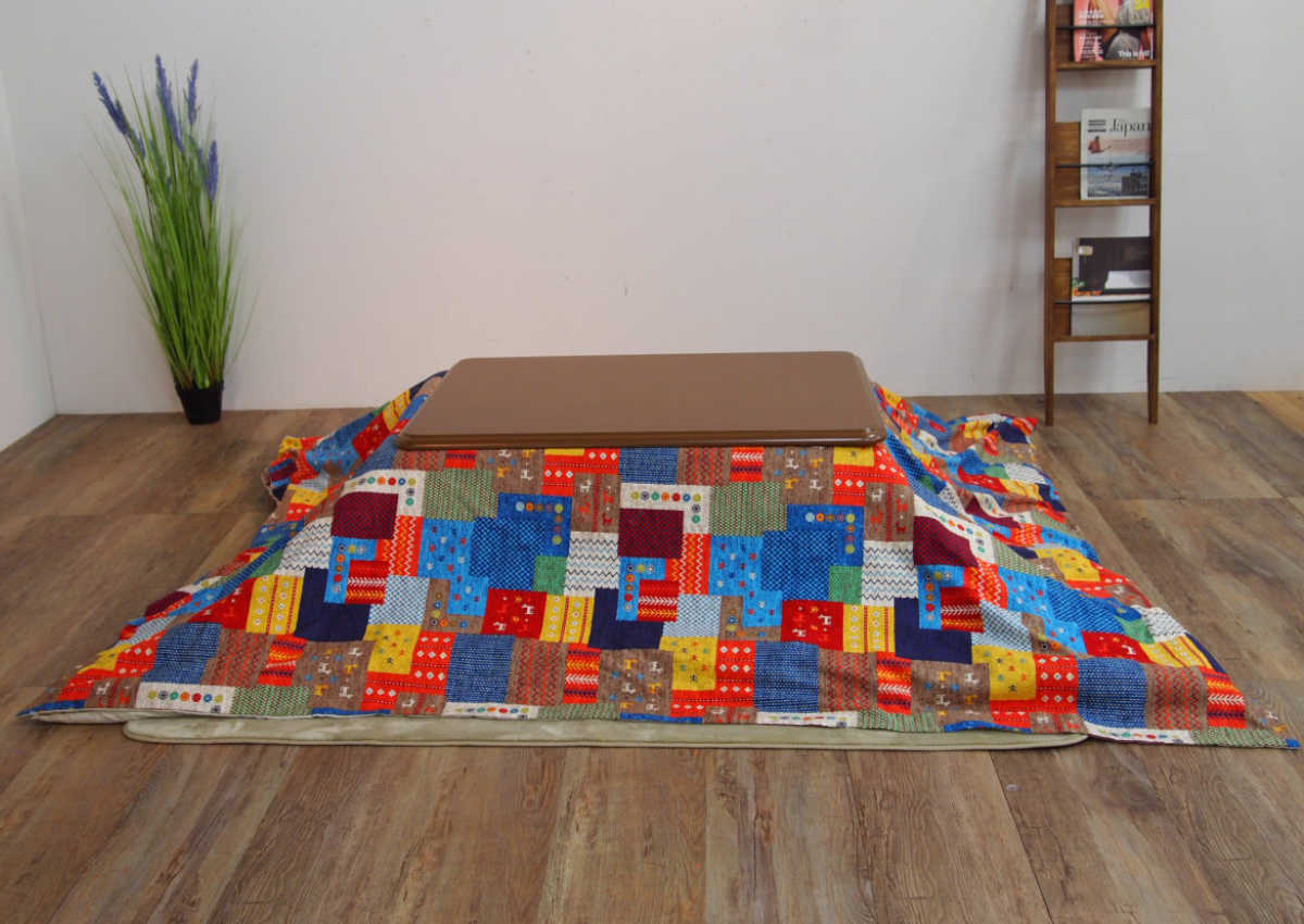 こたつ布団カバー 185×235cm 長方形 綿100% 日本製 ( 送料無料 こたつ布団 カバー コタツ布団 洗える コタツ布団カバー こたつカバー コタツカバー パッチワーク風 おしゃれ 国産 紐付き 静電気 炬燵カバー 掛け布団カバー 洗濯 ) [2]