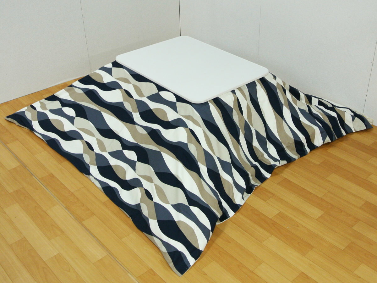 こたつ布団カバー 210×310cm 長方形 綿100% 日本製 ( 送料無料 こたつ布団 カバー コタツ布団 洗える コタツ布団カバー こたつカバー コタツカバー ウェーブ 大判 おしゃれ 国産 紐付き 静電気 炬燵カバー 掛け布団カバー 洗濯 ) [3]