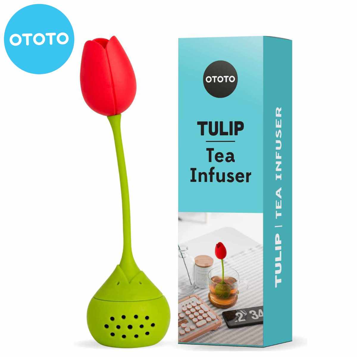 OTOTO ティーストレーナー ティートラップ 茶こし チューリップ （ オトト 茶葉 紅茶 お茶 緑茶 茶こし器 茶葉用 ストレーナー ティー エコ ティーバ...
