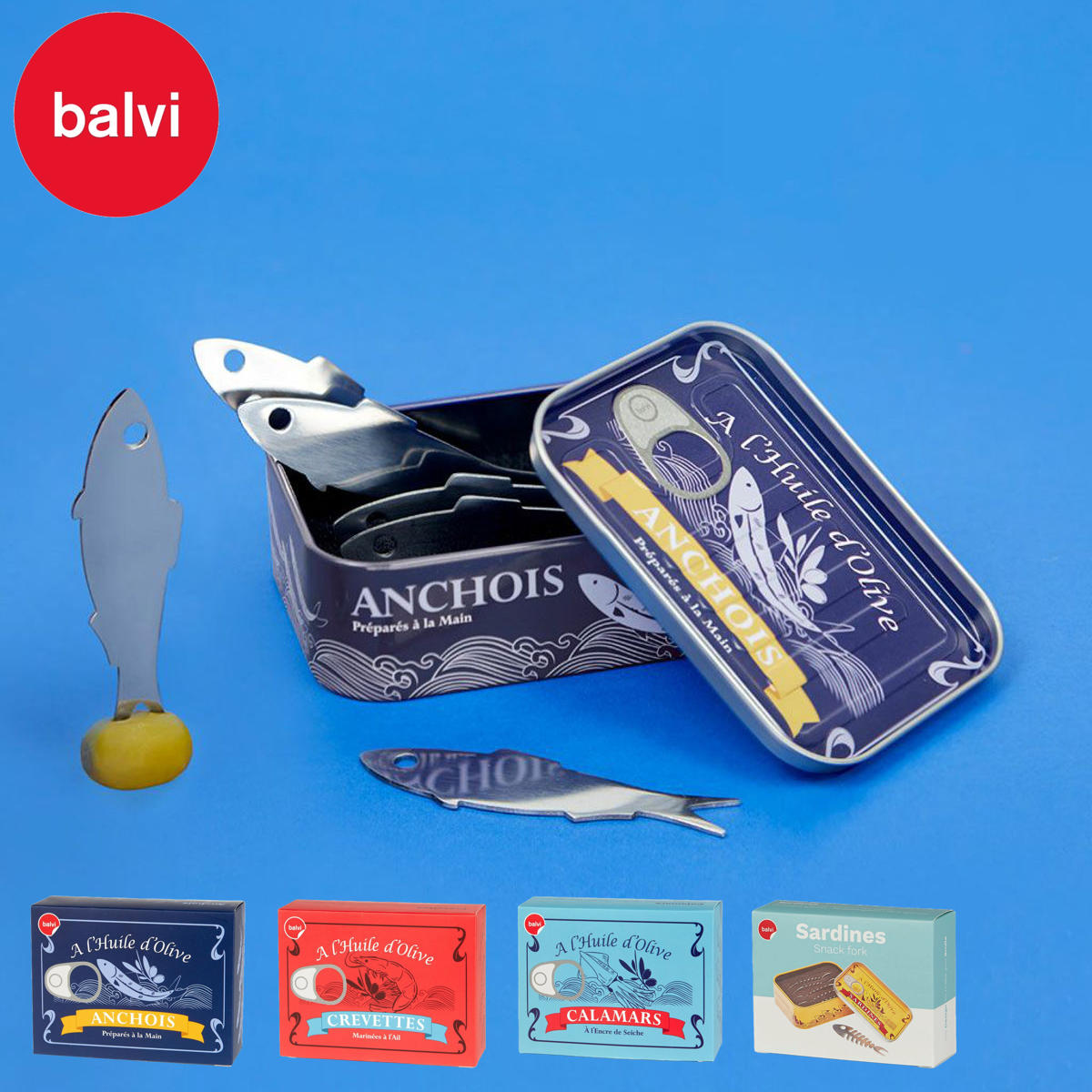 balvi スナックフォーク 6個入り 缶詰 フォーク キッチン カトラリー 爪楊枝 （ バルビ ス ...
