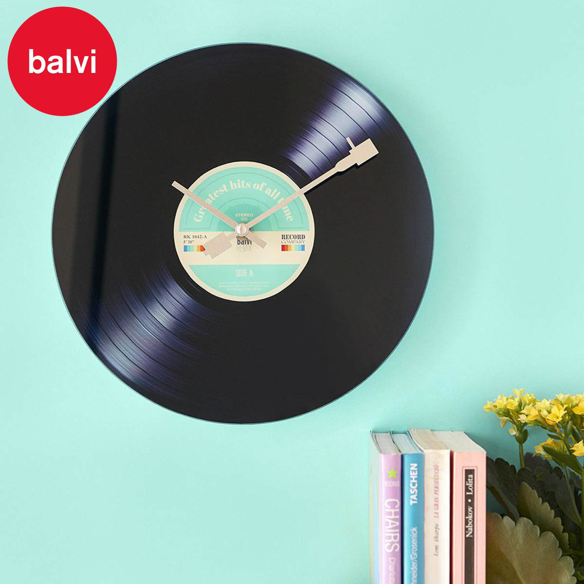 時計 壁掛け時計 balvi レコードクロック Greatest Hits （ バルビ 掛け時計 ウォールクロック アナログ 壁 かけ時計 掛時計 レコード おしゃれ 数字なし とけい クロック 壁かけ時計 壁掛け インテリア 外装箱付き ）