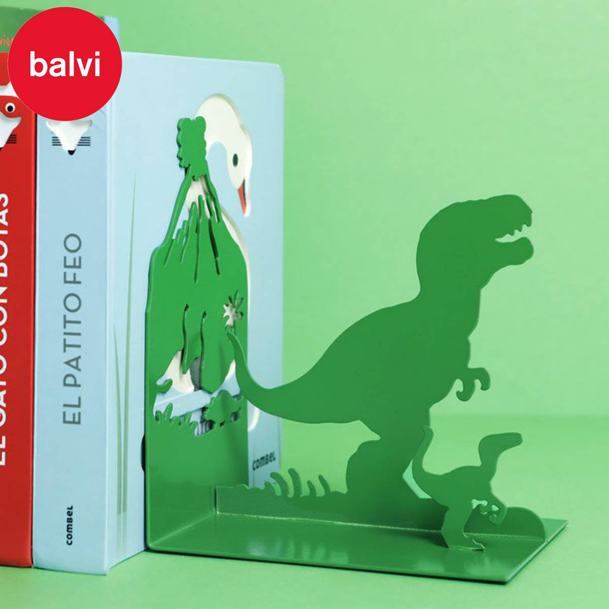 balvi ブックエンド 本立て 本 オシャレ ジュラシックダイナソー （ バルビ 倒れない ブックスタンド 雑誌 収納 卓上シルエット デザイン 金属 本収納 仕切り インテリア ギフト プレゼント ユニーク おしゃれ 卓上収納 ）