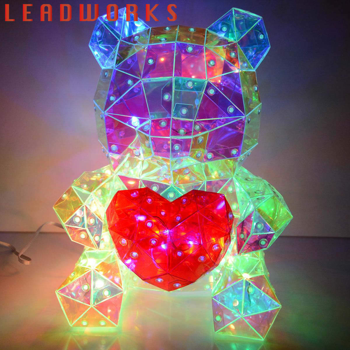 間接照明 LEDライト クリスタルベア ライト （ レッドワークス 卓上ライト ナイトライト インテリア おしゃれ アニマル 動物 クマ くま ベアー 点灯 点滅 イベント デコレーション ディスプレイ 飾り ）