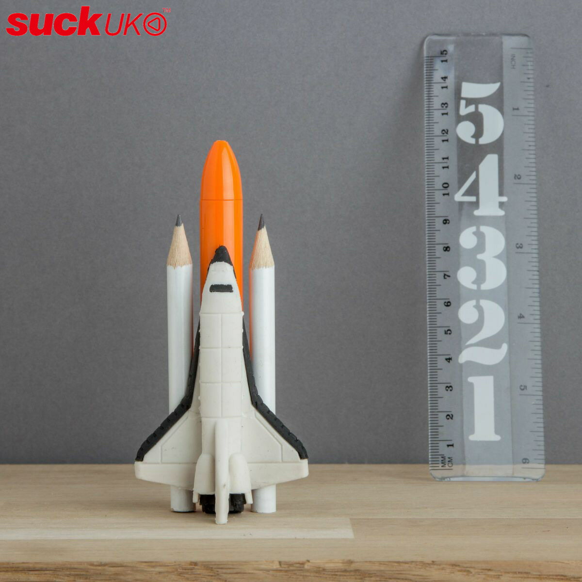 ステーショナリーセット 消しゴム 鉛筆 4色ボールペン 定規 宇宙 （ サックユーケー 文具 文房具 ステーショナリー 筆記用具 かわいい おもしろ 宇宙船 入学祝い 小学校 プレゼント 男の子 女の子 ）