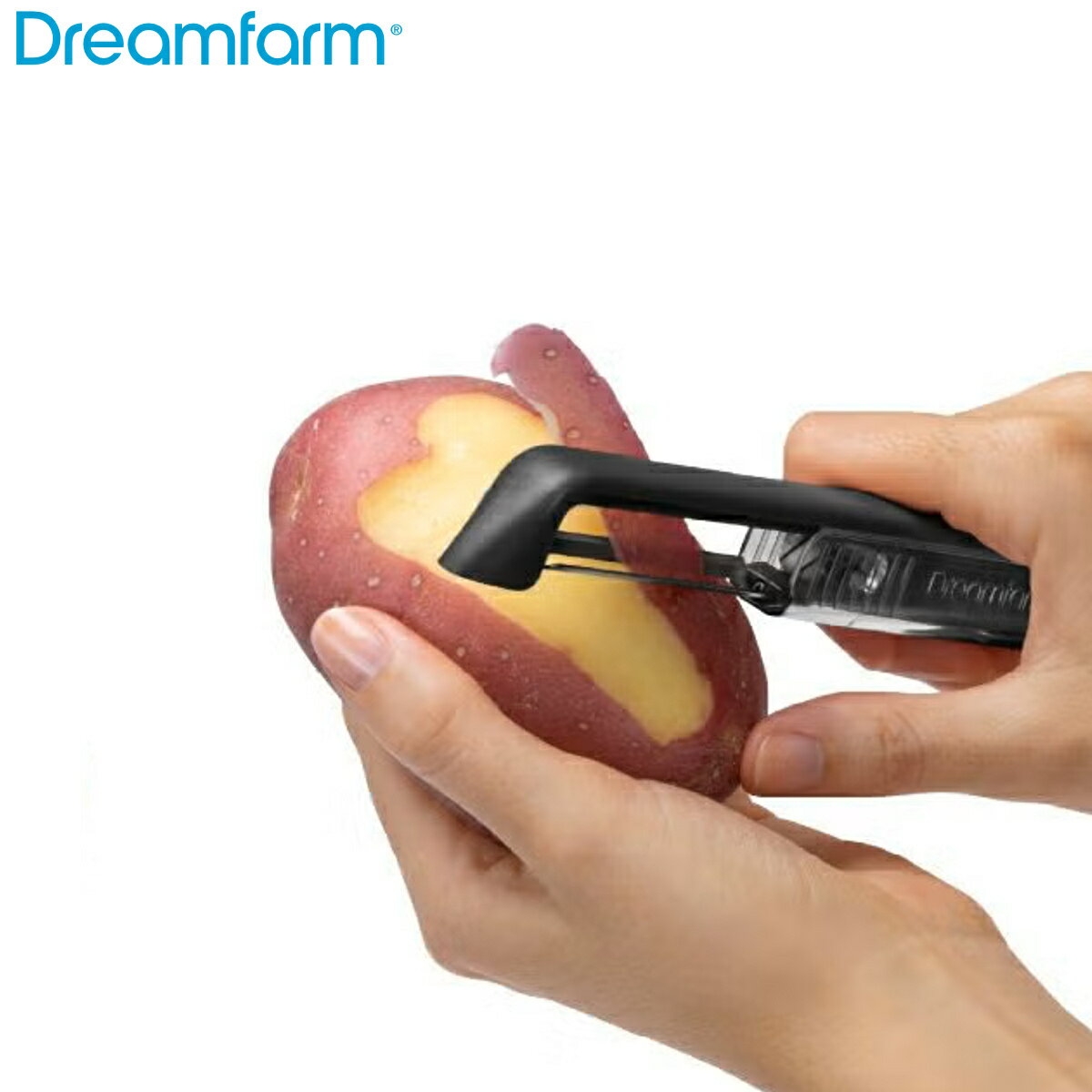 Dreamfarm シャープナー ピーラー 食洗機対応 Sio Sharple キッチン （ ドリームファーム 縦型 I型ピーラー 皮むき器 スライサー ベジタブルスライサー コンパクト ステンレス刃 砥石付き 両利き キッチンツール 調理器具 ）