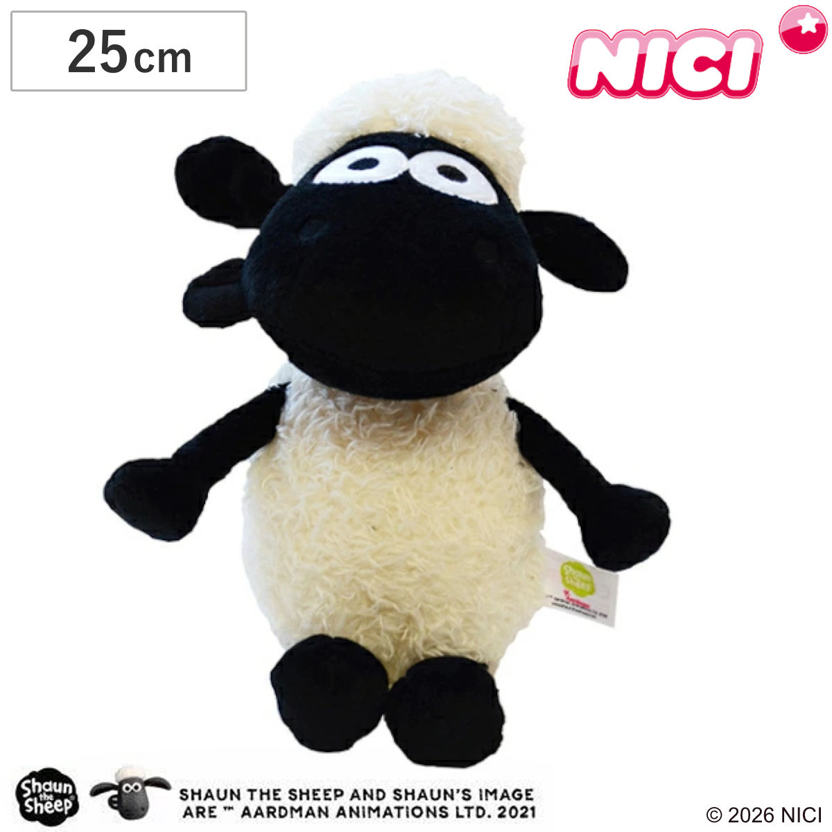 NICI 베이비 숀 클래식 25cm 봉제인형 양의 숀 ( 니키 누이 구루미 푹신푹신 동물 상품 귀여운 캐릭터 앉아 타입