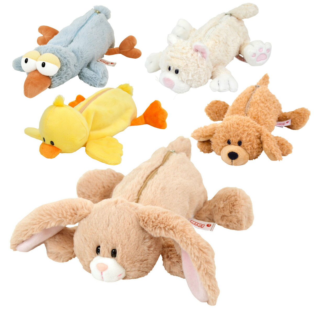 筆箱 フィギュアポーチ NICI ぬいぐるみ ( ニキ ポーチ ペンケース 小物入れ マスコット ペンポーチ 文房具 おしゃれ 中学生 高校生 アニマル 動物 ...