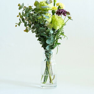 花瓶 DGボトルベース 直径7.5×高さ18cm クリアー ガラス