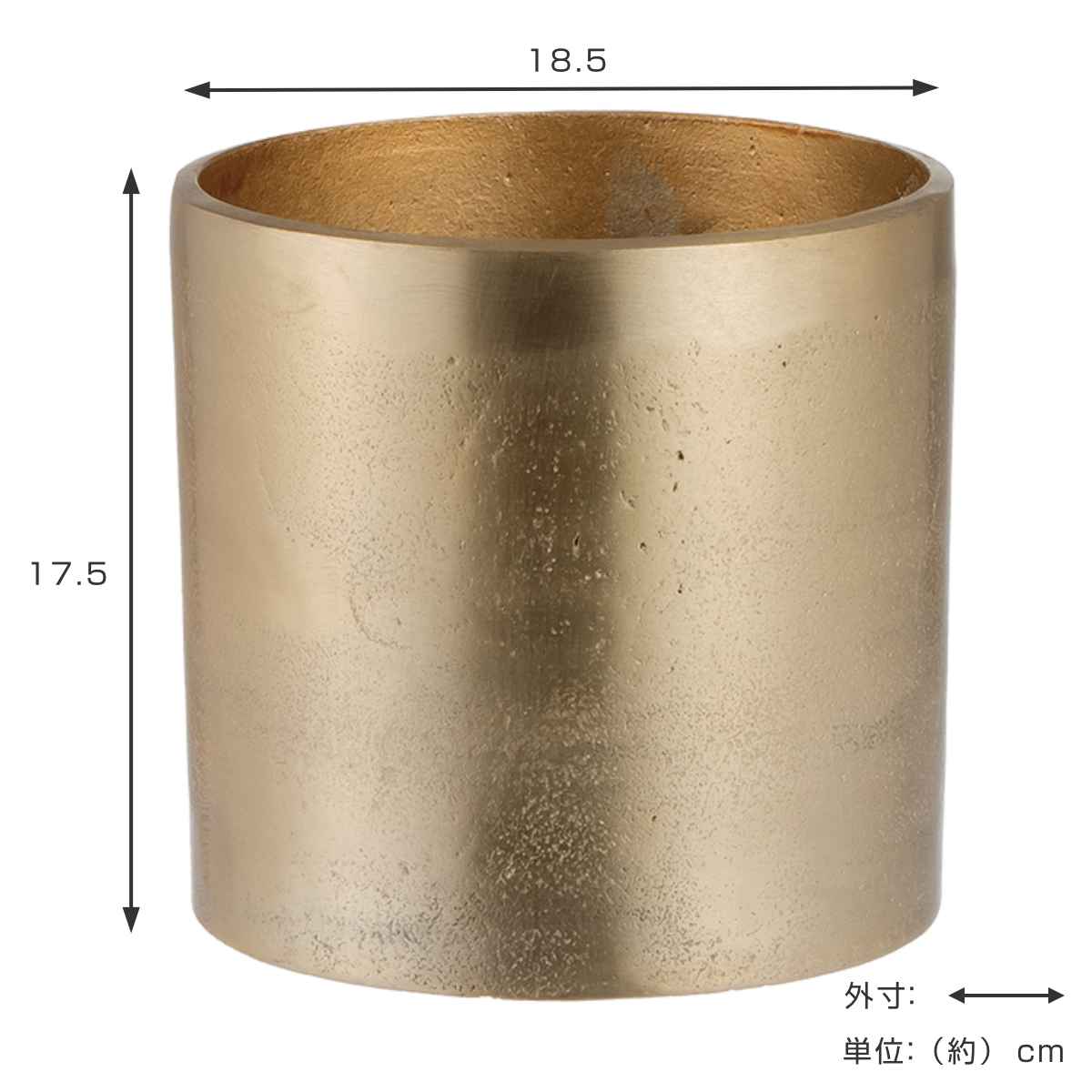 植木鉢 AMシリンダーポット 5号 ( 送料無料 プランター プラントポット 植物用ポット 花器 鉢カバー ポット 丸 円柱 植木鉢カバー 植物 花 観葉植物 サボテン 園芸 インテリア 軽量 金属 アルミ ) [2]