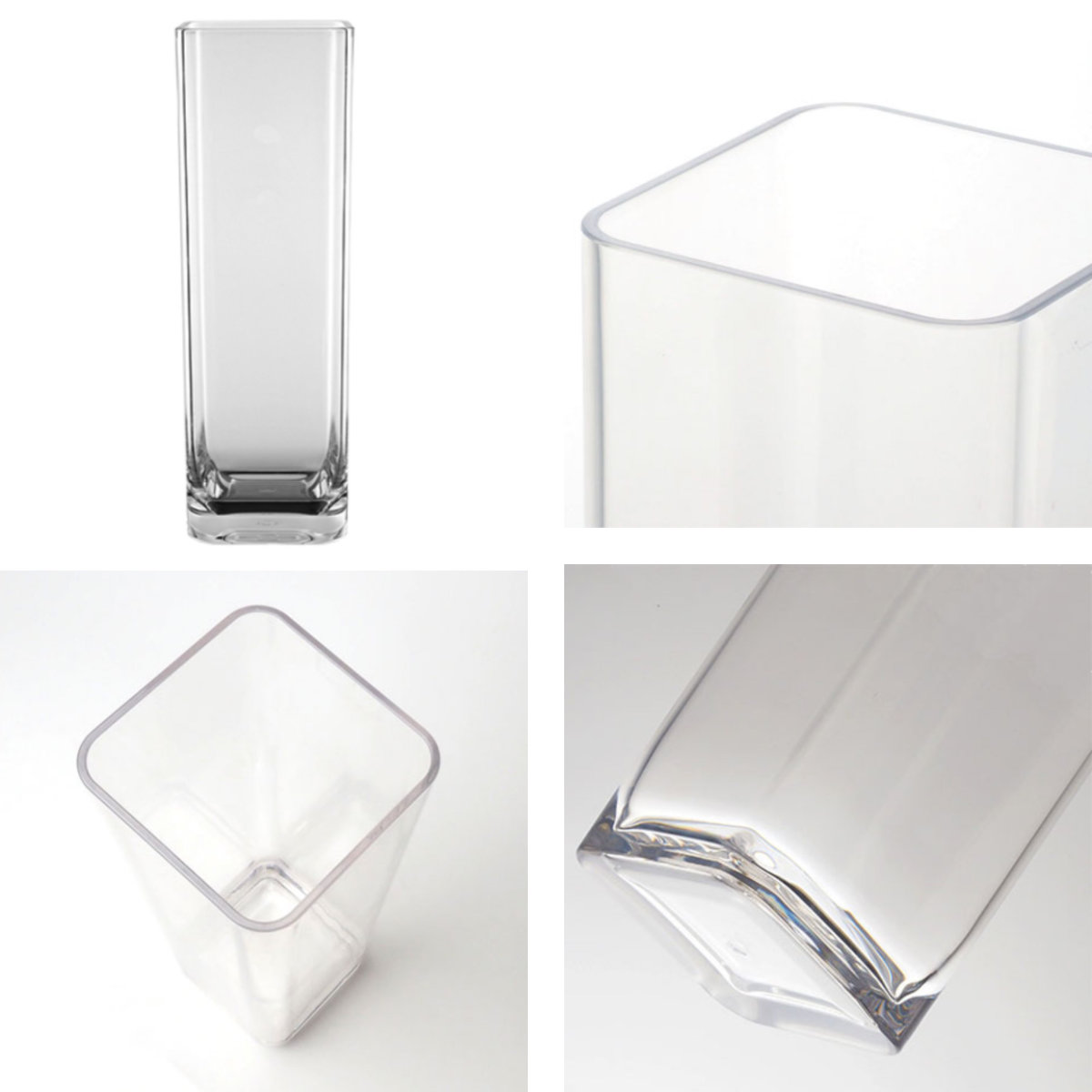 花瓶 PV角柱 幅12.5x奥行12.5×高さ35cm ポリカーボネイト ( 送料無料 花びん 花器 フラワーベース 透明 割れない 四角 ポリカーボネート プラ クリア 鉢 植木鉢 花 植物 切花 花束 インテリア おしゃれ ) [3]
