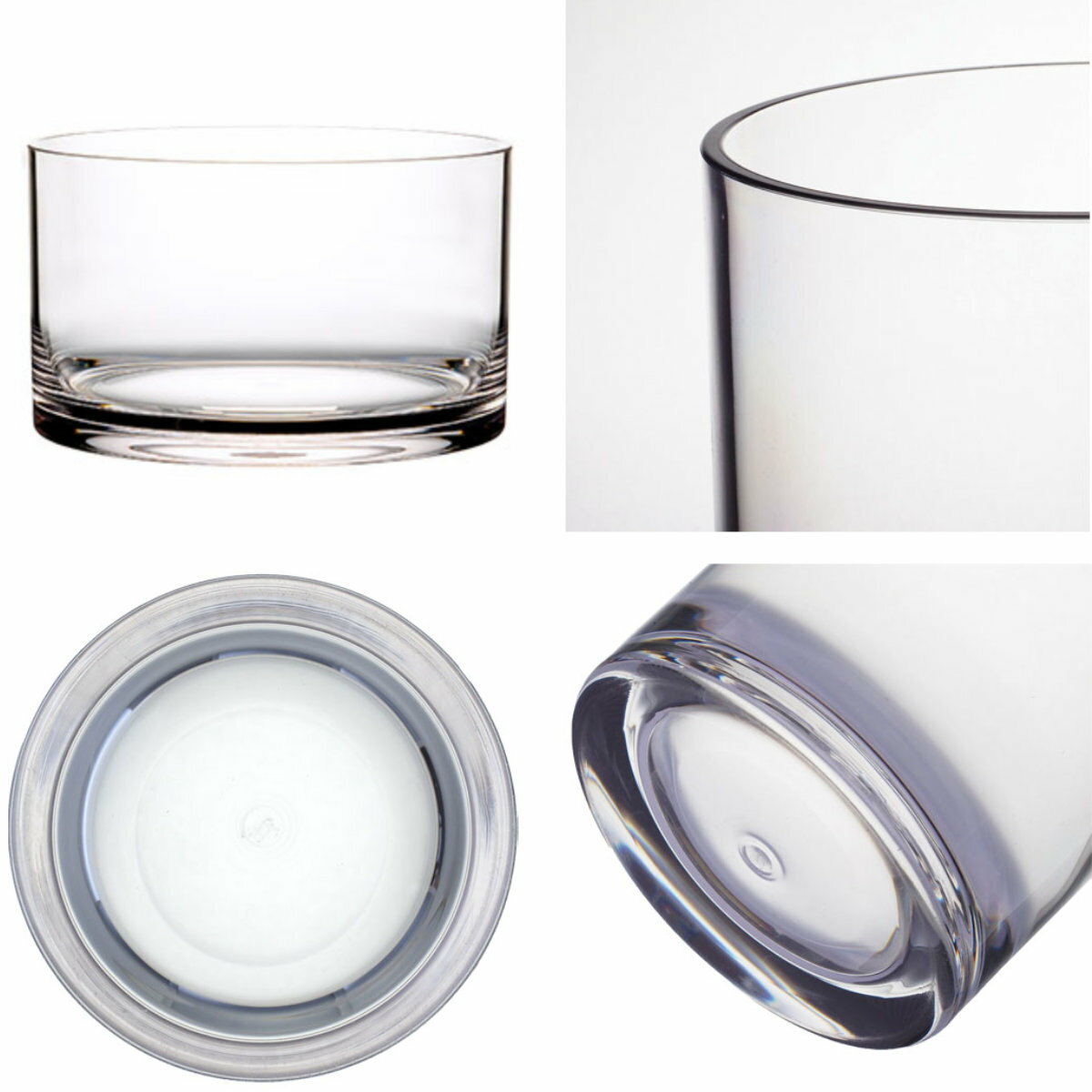 花瓶 PVシリンダー 直径25×高さ15cm ポリカーボネイト （ 送料無料 花びん 花器 フラワーベース 透明 割れない 丸 鉢 植木鉢 円筒 円柱 ポリカーボネート プラ クリア 花 植物 切花 花束 インテリア おしゃれ ）