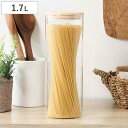保存容器 1.7L 木蓋耐熱キャニスター ( ガラス 耐熱ガラス 密閉 木蓋 キャニスター 保存びん ガラスキャニスター 1700ml ストッカー スタッキング...
