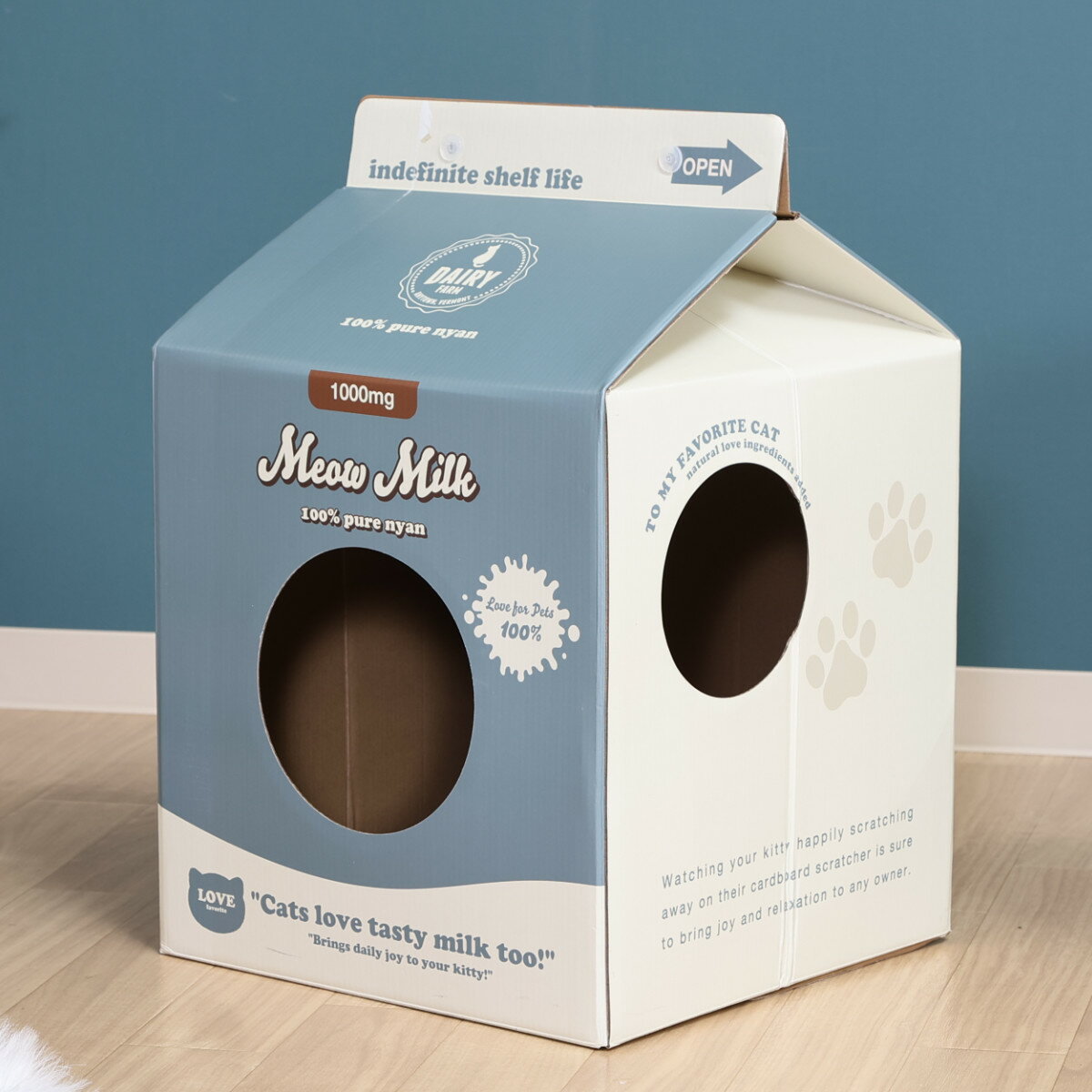 爪とぎ 猫 KDタイプ 牛乳パック ( 爪研ぎ つめとぎ 猫用 爪とぎハウス 段ボール ストレス解消 遊び おもちゃ かわいい 爪磨き ガリガリ ハウス 寝床 ...