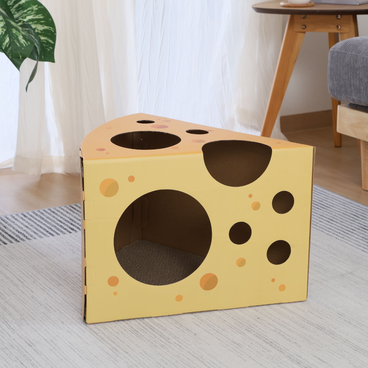爪とぎ 猫 KDタイプ チーズ ( 爪研ぎ つめとぎ 猫用 爪とぎハウス 段ボール ストレス解消 遊び おもちゃ かわいい 爪磨き ガリガリ ハウス 寝床 ねこ...