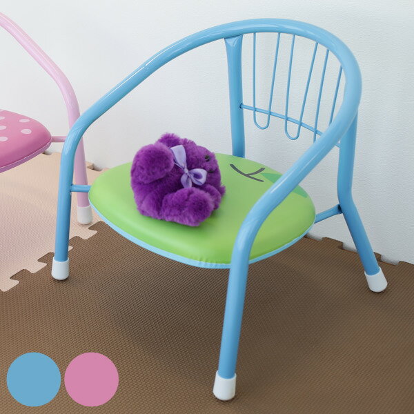 ベビーチェア 座面高17cm キッズチェア 音が鳴る 子供用 椅子 チェア 豆椅子 （ 豆イス パイプ椅子 ミニチェア 豆いす ベビー 赤ちゃん キッズ 子供 子ども 背もたれ お絵かき 食事 子供椅子 子ども椅子 軽量 軽い イス かわいい ）のサムネイル
