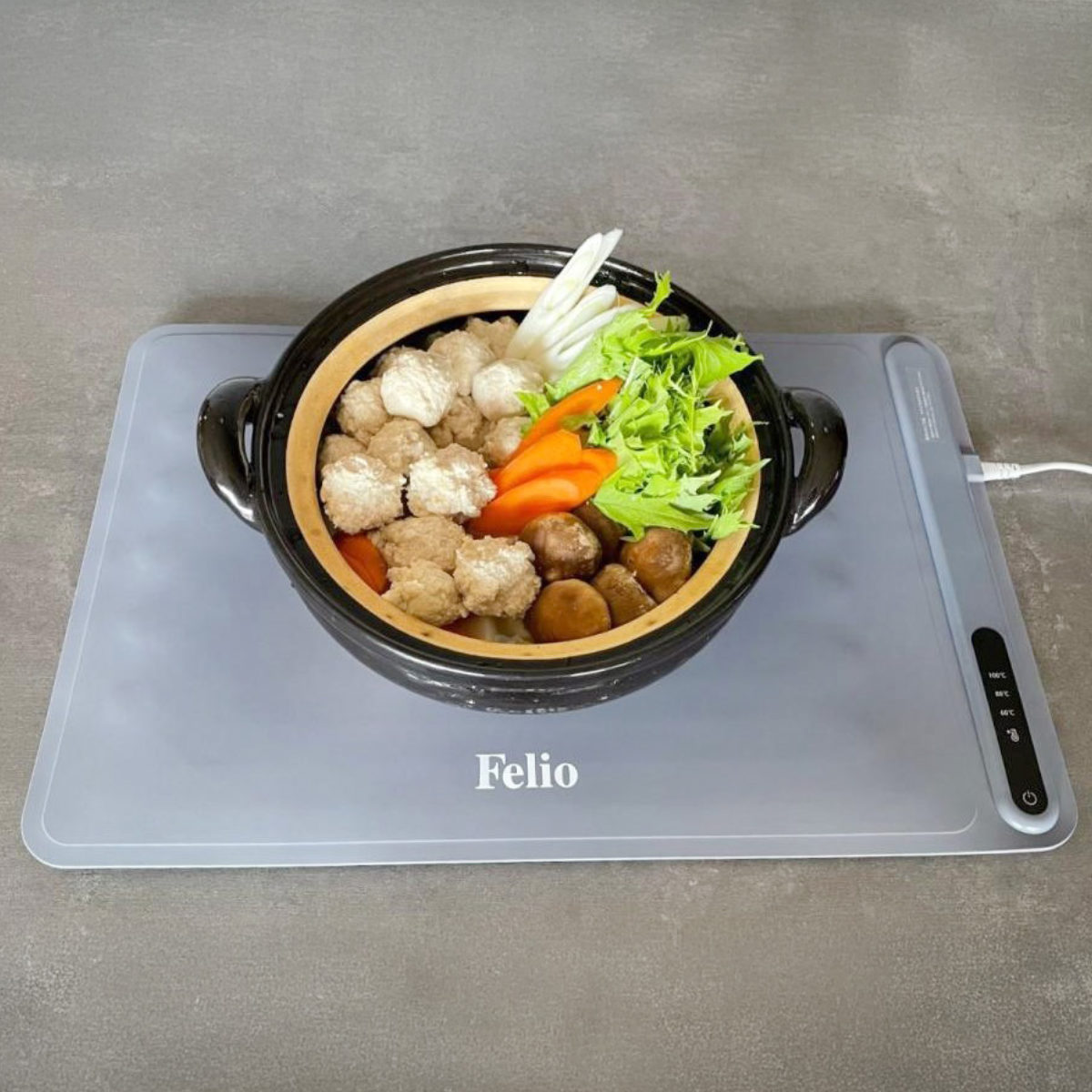 食卓用フードウォーマー 大判タイプ Felio （ フェリオ 保温プレート 料理 保温 シート 卓上 マット ラ..