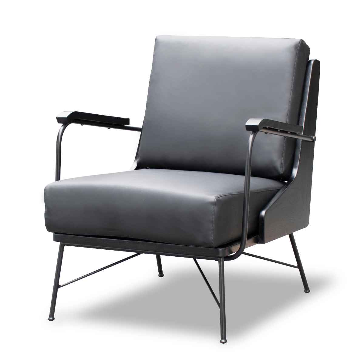 ソファ1人掛けヴィンテージ調アッシ...