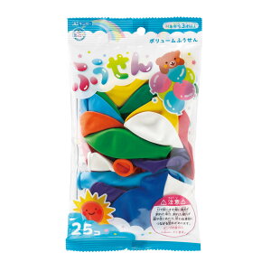 風船 ボリュームふうせん 25個入り カラー ランダム ( アソート ふうせん バルーン 25cm ヘリウムガス対応 おもちゃ 飾り 誕生日 イベント 子供 3歳 男の子 女の子 玩具 ゴム風船 カラフル 大容量 飾り付け パーティー ラウンド )