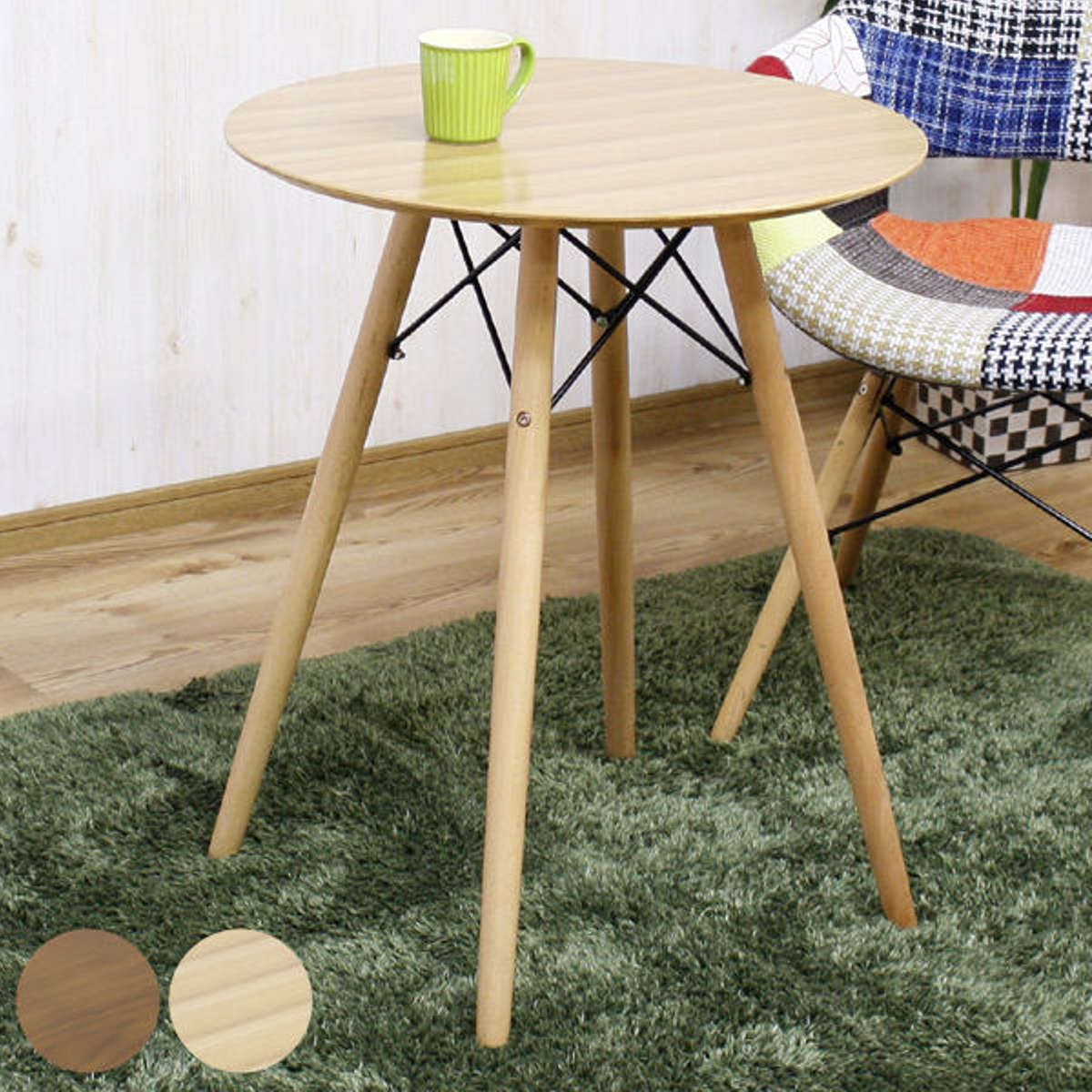 カフェテーブル 高さ72cm 天然木 突板 （ 送料無料 コーヒーテーブル テーブル 机 つくえ ダイニングテ..