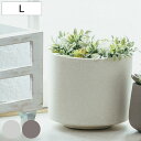 植木鉢 モノクローム ポット L ( プラントポット セメントポット 鉢 穴あき プランター セメント スタンド 置く 植物 観葉植物 多肉 サボテン 園芸 直植え ガーデニング エクステリア )