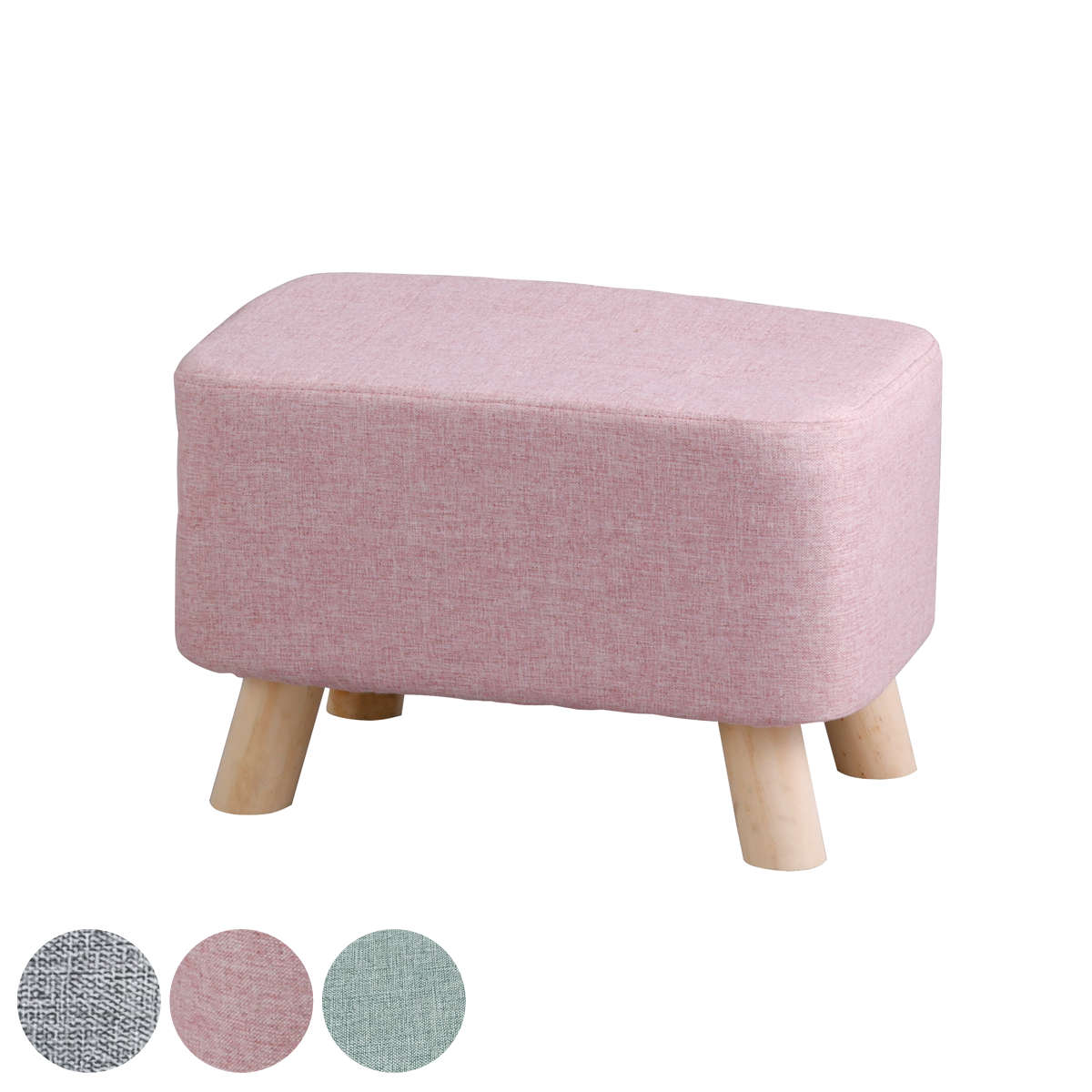 スツール ミニ 長方形 座面高28cm コロン・チェア・レクト （ 椅子 チェア 四角 小さい ロー ファブリ..