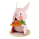 工作キット ダンボール製 hacomo kids mini うさぎ ( ダンボール 段ボール 動物 ウサギ おもちゃ ペーパークラフト 工作 子ども キッズ 組み立て 手作り キット 組立 作る 簡単 リサイクル エコ 立体的 本格的 ミニチュア )