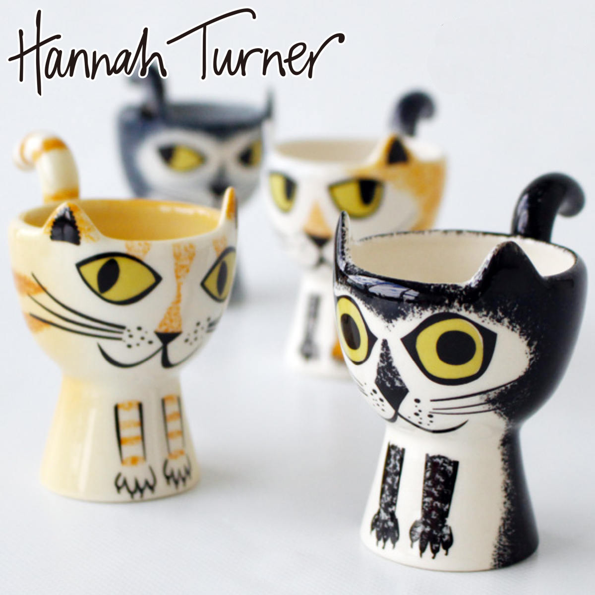 エッグカップ Hannah Turner Egg cups Cat ネコ （ ハンナターナー エッグ ...