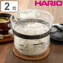 ハリオ 電子レンジ用炊飯器 1～2合 ガラスのレンジご飯釜 （ HARIO 炊飯 1合 2合 電子レンジ調理器 レンジ調理 炊飯器 ガラス製 食洗機対応 一合 二合 二合炊き 電子レンジ専用調理器 電子レンジ料理 電子レンジ調理 便利グッズ ）