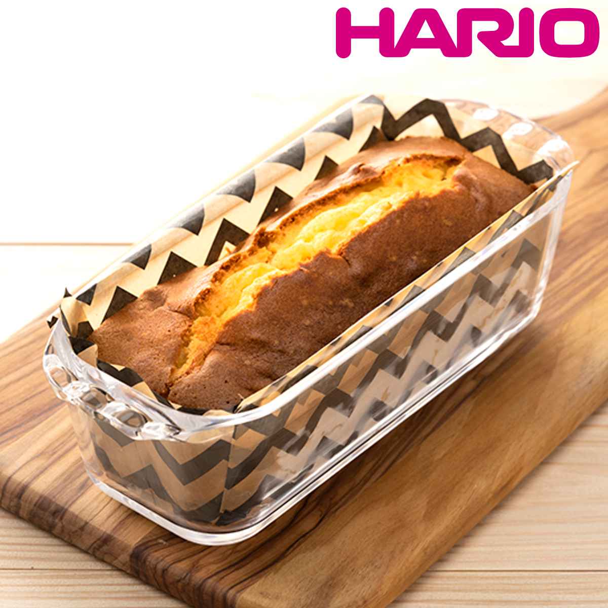 ハリオ パウンドケーキ型 24cm 耐熱ガラス （ HARIO 食洗機対応 電子レンジ対応 オーブン対応 ケーキ 型 耐熱皿 四角 レクタングル 耐熱ガラス製 製菓用品 パウンドケーキ お菓子作り グラタン ラザニア おしゃれ ）