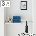 つっぱり棚 3個セット 突っ張り棚27S 取付寸法45〜65cm メッシュ ( ツッパリ つっぱり 棚 収納 伸縮棚 ラック トイレ 洗面所 玄関 小物置き 靴...