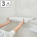 スチールフラット棚 3個セット 突っ張り棒・棚用 取付寸法 49〜95cm ( つっぱり棒 突っ張り棚 収納棚 専用 パーツ 棚 板 ラック 収納 ランドリーラ...