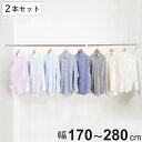 突っ張り棒 取付幅:170〜280cm L 強力 ステンレスポール 2本セット ( つっぱり棒 突っ張り つっぱり 棒 頑丈 固定 洗濯物 ステンレス ポール ...