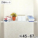 つっぱり棚 突ぱり伸縮棚 ミニ 取付幅:45〜67cm 2個セット ( 突っ張り棚 強力 つっぱり 伸縮 突ぱり 突っ張り式収納 棚 収納 突っぱり棚 2個 )