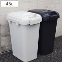 ゴミ箱 45L ハンドル付きジョイントペール ( ごみ箱 45リットル 連結 屋外 ふた付き ロック 分別 無地 シンプル 袋止め付き 大容量 大きい プラスチック )