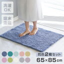 バスマット コスモトロン（R） 65×85cm 2枚セット 速乾 （ バス マット コスモトロン セット 大判 日本製 吸水 滑り止め お風呂 浴室 速乾性 長方形 洗濯可 丸洗い 高吸水 足ふきマット カビない ）