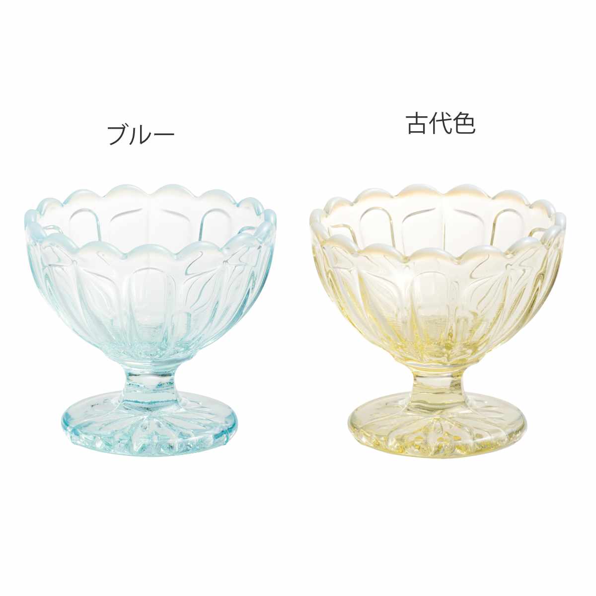廣田硝子 ミニフラッペ 雪の花 単品 6個セット （ ガラス 日本製 フラッペ デザート 食器 器 うつわ ブルー 古代色 脚付き 小鉢 おしゃれ かわいい デザートボウル パフェグラス アイスカップ プリンアラモード 花 ） livingut-10219919 リビングート 楽天市場店 サンプル画像2