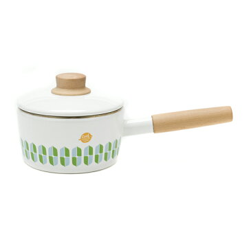 片手鍋 16cm ホーロー製 木柄 リーフ HoneyWare 富士ホーロー ( 送料無料 IH対応 ソースパン 琺瑯鍋 16センチ 小鍋 ミルクパン ホーローココット ほうろう鍋 片手なべ 小さい 鍋 調理器具 おしゃれ ハニーウェア )