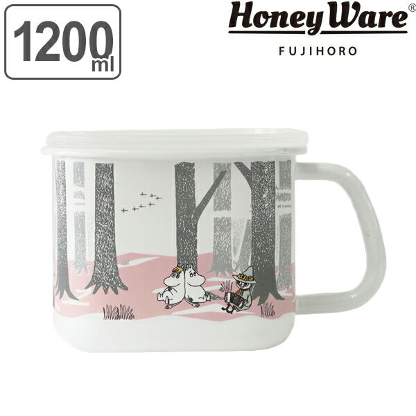 【先着】最大400円OFFクーポン有！ 保存容器 ホーロー製 1.2L マルチポット 持ち手付き ムーミン 富士ホーロー （ 味噌容器 みそ容器 味噌ポット ホーロー容器 琺瑯容器 オーブン対応 ストッカー 食品保存 おしゃれ MOOMIN キャラクター ハニーウェア HoneyWere ）のサムネイル