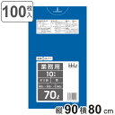 ゴミ袋 70L 90×80cm 厚さ0.04mm 10枚入 青 GL71 10袋セット （ ポリ袋 ごみ袋 70リットル 100枚 ゴミ 袋 青色 縦90cm 横80cm ツルツル ポリエチレン キッチン リビング 消耗品 常備品 色付き ）