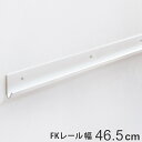 壁面収納 FKレール 幅46.5cm フィットラック ( 棚柱 支柱 レール 46.5cm DIY ダボレール 収納 棚受け金具 棚受けレール ホワイト 白 棚...