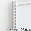壁面収納 FKスリット 198cm ロング フィットラック ( 送料無料 棚柱 支柱 レール 約198cm DIY ダボレール 収納 棚受け金具 棚受けレール ...