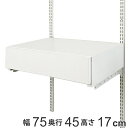 壁面収納 フィットラック 薄型 引き出し1段 フラットタイプ 幅75cm ( 送料無料 パーツ オプション 部品 DIY 収納 小物収納 小物入れ 引き出し 壁掛け 浮かせる収納 可動棚 オープンラック 収納ラック 有効活用 ホワイト 引出し )